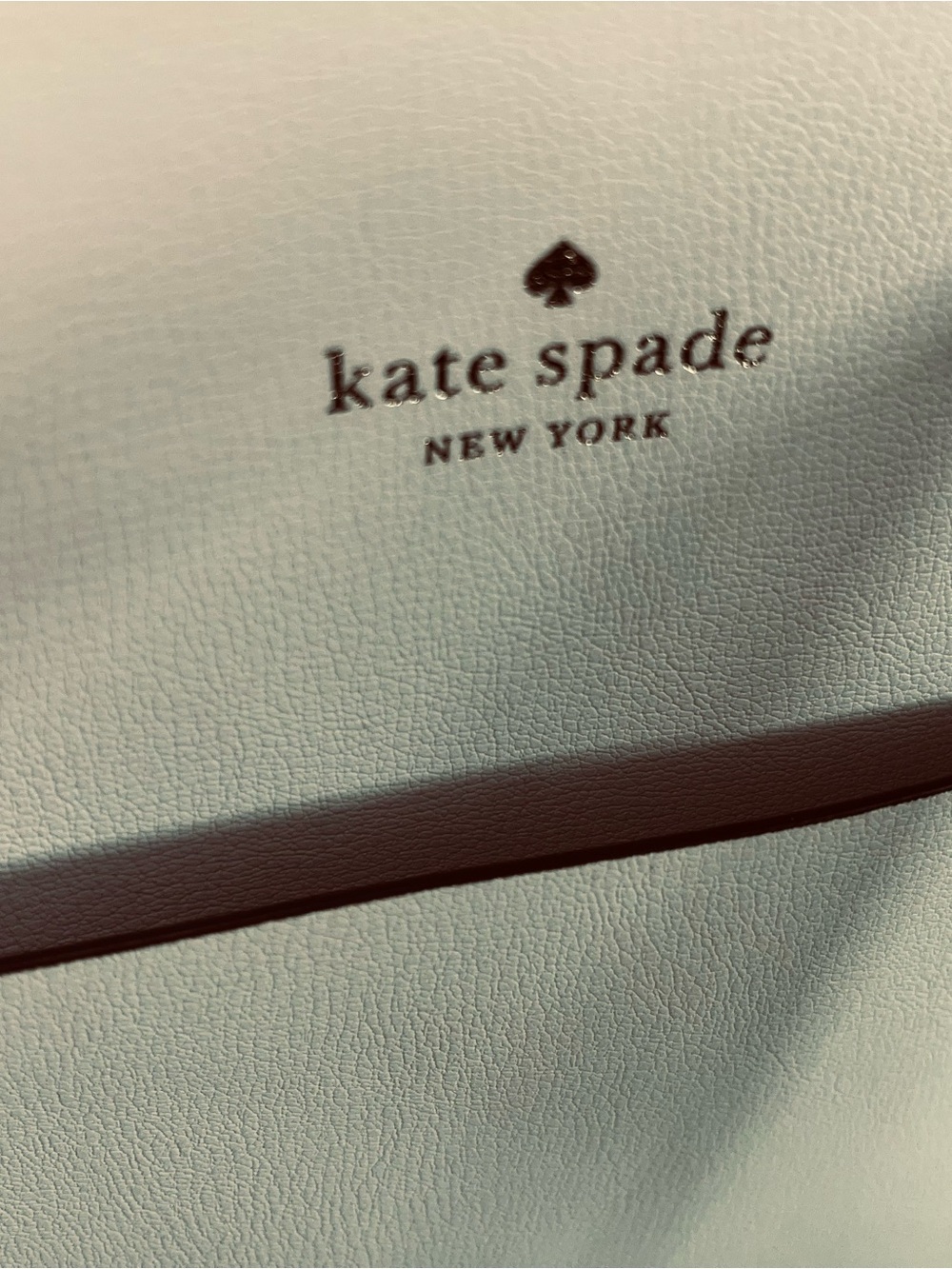 Kate Spade New York off-white leather Patricia tote w/blue hangtag & interior - Picture 3 of 10